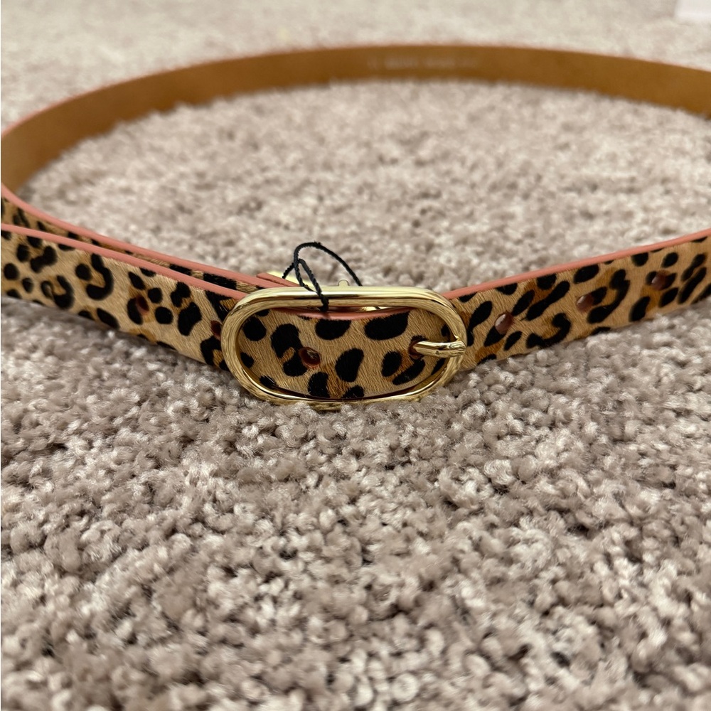 Skinny Cheetah Print Belt - Picture 4 of 8